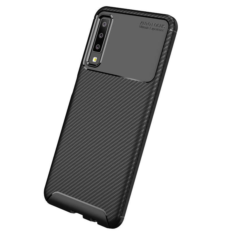 Bakeey Protective Case For Samsung Galaxy A7 Carbon Fiber Fingerprint Resistant Soft TPU Back Cover
