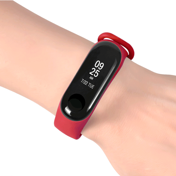 Colorful TPE Strap Replacement Sport Wrist Watch Band for Xiaomi Miband 3 Miband 4