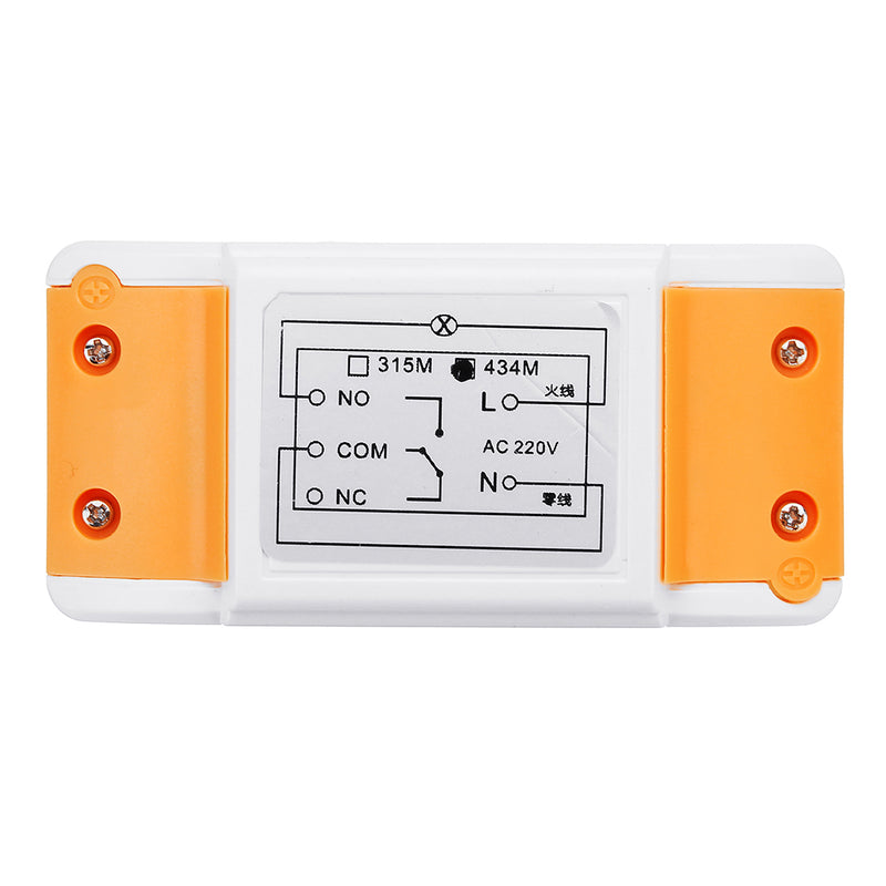 433MHz AK AC220V 1CH Channel Wireless Remote Control Switch Module with 2 Key Transmitter