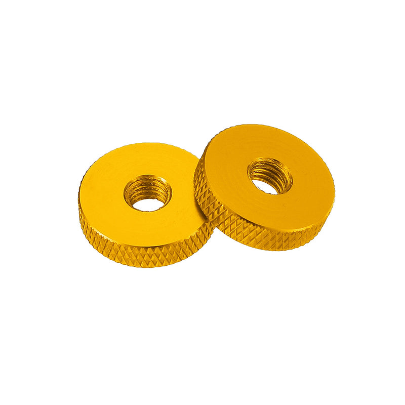 10Pcs M6 Manual Knurled Thumb Aluminum Alloy Screw Nut Spacer Flat Washer