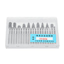 20pcs Solid Carbide Rotary Burrs Drill Bit Tungsten Steel Double Cut Grinder Shank Rotary File