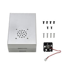 Black/Silver Aluminum Alloy Case Protective Metal Enclosure with Cooling Fan For Raspberry Pi 4