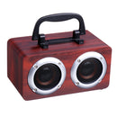 W5B Wooden Wireless bluetooth Speaker Dual Units Stereo Bass TF Card AUX Speaker with Mic