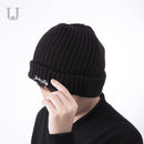 Jordan&judy Windproof Soft Wool Knitted Cap Sports Travel Warm Running Hat Men Women