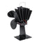 1100rpm Heat Powered Stove Fan Low Noise Wood Log Burner Fireplace Eco Friendly Fan No Battery No Electricity