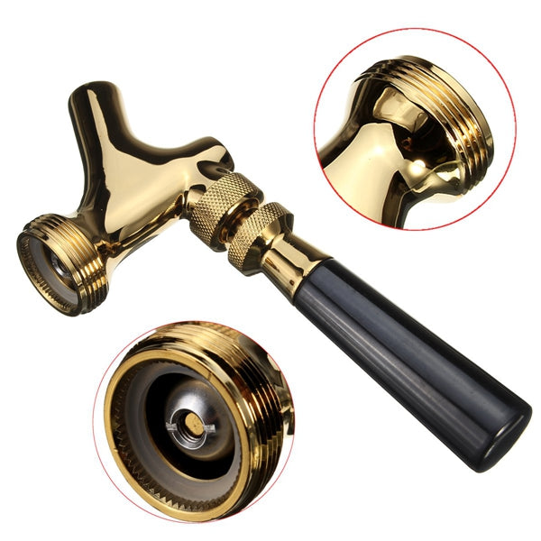 Gold Draft Beer Faucet Brass Beer Tap Faucet Draft Beer Shank 100*62mm
