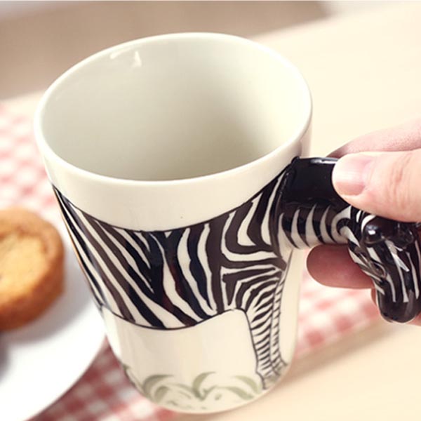 Handmade 3D Animal Shape Coffee Milk Tea Mug Ceramic Water Cup Festival Birthday Gift