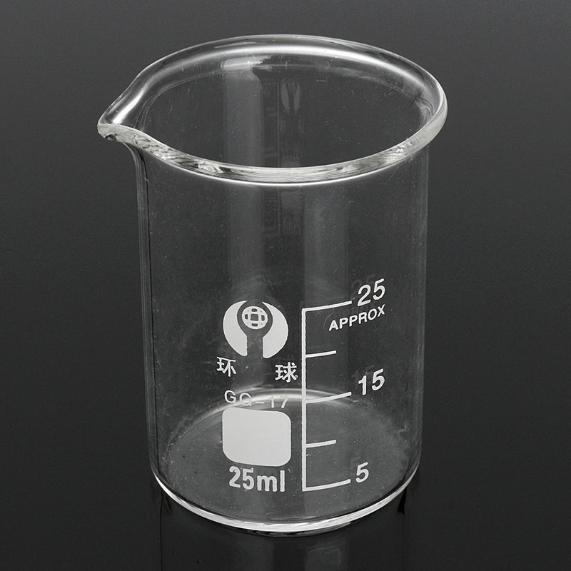 7Pcs 5 10 25 50 100 150 250mL Beaker Set Graduated Borosilicate Glass Beaker Volumetric Measuring Laboratory Glassware