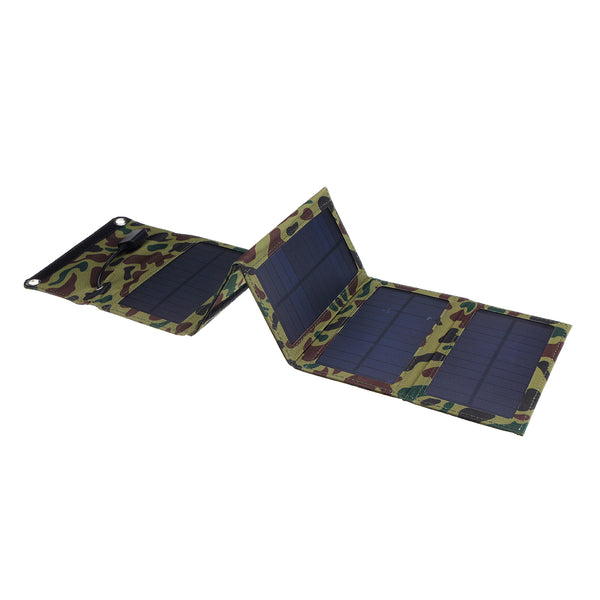 15W Portable Foldable Solar Panel Charger with USB Port for Camping Hiking Climbing Phone Charging