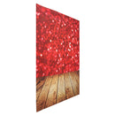5x7FT Vinyl Valentine's Day Red Heart Wood Floor Photography Backdrop Background Studio Prop