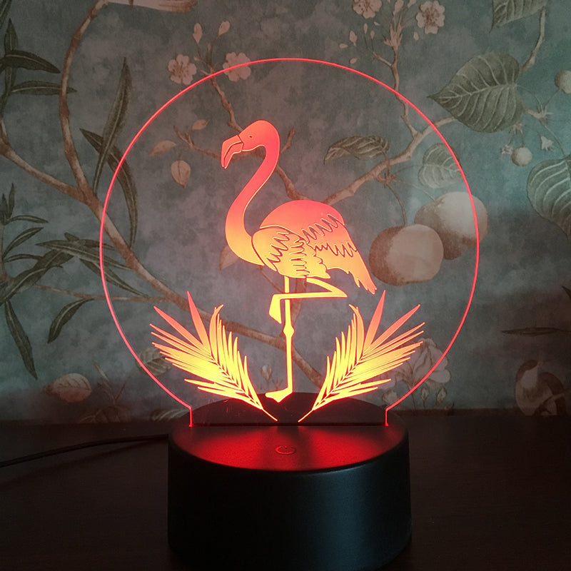 3D Night Light Touch Colorful Flamingo LED Table Lamp Birthday Gift