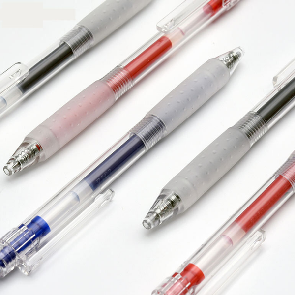 KACO KEYBO 10 Pcs/Pack Transparent Barrel Gel Pens 0.5mm Writing Signing Pen For Student School Office Supplies