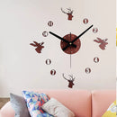 Emoyo EDIY009 Creative Large DIY Wall Clock Modern 3D Wall Clock With Mirror Numbers Stickers For Home Office Decorations