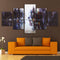 5Pcs Abstract Modern City Canvas Print Paintings Picture Home Wall Decor Unframed