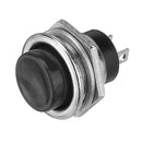 5Pcs 3A 125V Momentary Push Button Switch OFF-ON Horn Black Plastic