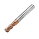 Drillpro 4pcs 4/6/8/10mm Rough End Mill Cutter 4 Flutes HRC55 AlTiN Coating Milling Cutter