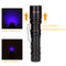 XANES Zoomable Led UV Flashlight Torch Ultra Violet Light UV 395nm Purple Flashlight Lamp AA Battery