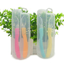2PCS / Set Baby Silicone Soft Head Feeding Spoon With Storage Box Baby Special Spoon Safe and Non-toxic With Box
