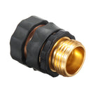 Drillpro 4pcs 3/4 Inch Brass Connector Garden Hose Quick Connect Water Hose Pipe Connectors Fitting