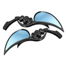 Universal Aluminum Skull Flame Rearview Wing Mirrors For Harley Motorcycle