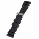 26mm Black Rubber Watch Strap Replacement Wristband With Buckle for PAM Watch