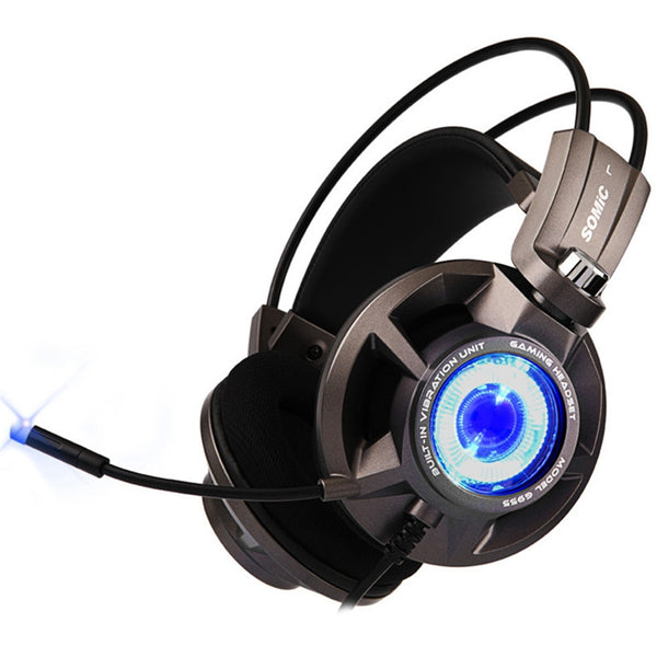 SOMiC G954 Virtual 7.1 Surround USB Gaming Luminous Headphone Headset With Microphone for Computer Profession Gamer