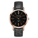 KINGNUOUS 022 Casual Style Leather Strap Men Wrist Watch Leather Band Quartz Watches