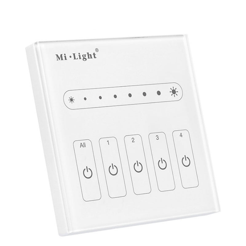 Milight L4 AC100-240V to 0-10V 4 Channel Touch Panel Single Color LED Strip Light Dimmer Controller