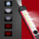 Skywolfeye Portable LED+White COB+Red COB 500Lumens 5Modes USB Rechargeable Work Light Outdoor Multifunctional Waterproof Maintenance Lamp Flashlight with Magnets