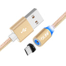 OLAF 2.1A Micro USB Type-C 360 Magnetic Nylon Weave Fast Charging Data Cable for Xiaomi Mi 9 8 HUAWEI Mate 20 Pro P20