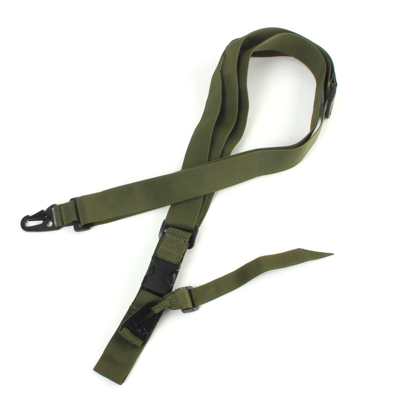 Tactical 3 Point Sling Nylon With Quick Adjustment Carabiner Swivels Adjustable Strap