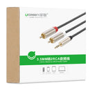 UGreen AV135 3.5mm to 2RCA Male to Male Audio Cable for Phone Speaker Amplifier
