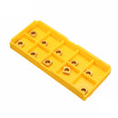 Drillpro CCMT060204-HM YBC251 Carbide Inserts with T15 Wrench Hand Tools for Lathe Turning Tool Holder