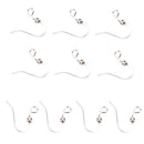 10 Pairs/ Pack Silver Tone Ear Wire Ball Dot French Hook Dangle Earring DIY Jewelry Making Findings Crafts
