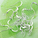 10 Pairs/ Pack Silver Tone Ear Wire Ball Dot French Hook Dangle Earring DIY Jewelry Making Findings Crafts