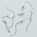 10 Pairs/ Pack Silver Tone Ear Wire Ball Dot French Hook Dangle Earring DIY Jewelry Making Findings Crafts