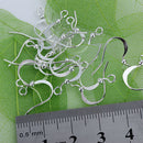 10 Pairs/ Pack Silver Tone Ear Wire Ball Dot French Hook Dangle Earring DIY Jewelry Making Findings Crafts