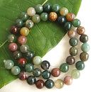 Blood Agate Round Gemstone loose Beads Strand 8mm / 15.5 Inch