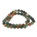 Blood Agate Round Gemstone loose Beads Strand 8mm / 15.5 Inch