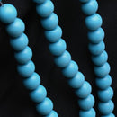 8mm Blue Turquoise Round Gemstone Loose Beads Strand 15.5 Inch