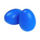 2 Pieces Plastic Percussion Musical Instrument Egg Maracas Shakers Blue