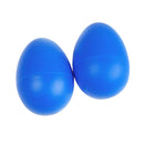 2 Pieces Plastic Percussion Musical Instrument Egg Maracas Shakers Blue
