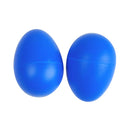 2 Pieces Plastic Percussion Musical Instrument Egg Maracas Shakers Blue