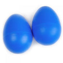 2 Pieces Plastic Percussion Musical Instrument Egg Maracas Shakers Blue