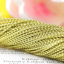 Multifunctional Golden String Metallic Jewelry Cord Card Braid 100 Yards