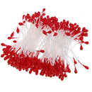 170pcs Pearl Double Tip Floral Stamens - Red