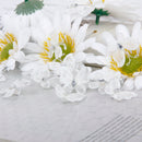 50pcs Wired Mesh Stocking Glitter Butterflies - White