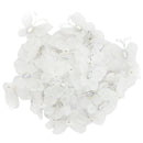 50pcs Wired Mesh Stocking Glitter Butterflies - White