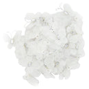 50pcs Wired Mesh Stocking Glitter Butterflies - White