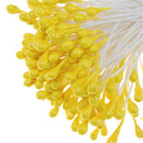 170pcs Pearl Double Tip Floral Stamens - Yellow